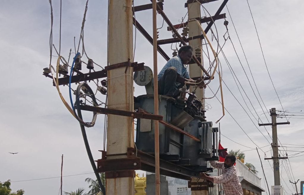Well-lit pedestrian path